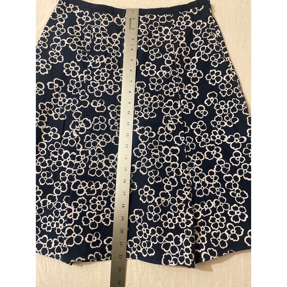 Liz Claiborne Women's Size 4‎ Skirt 22" Length Blue Print Casual Cotton - Picture 3 of 6
